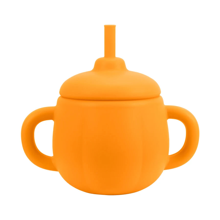 1PCS Baby Silicone Straw Cup BPA Free Portable Storage Snack Container Feeding Cup Kids Learning Drink Cup Water Bottle