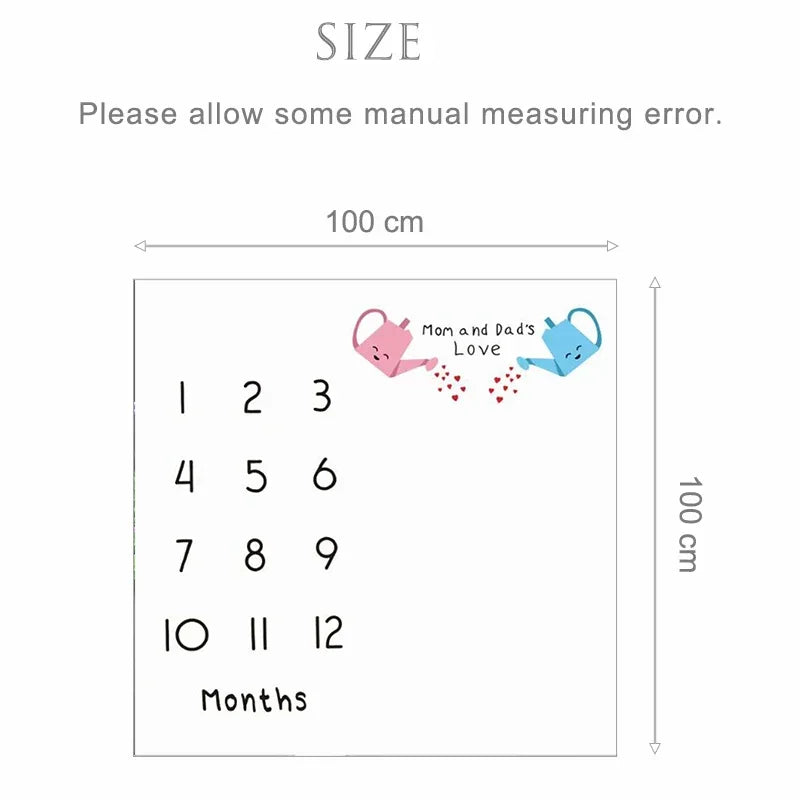 Background Blankets Play Mat Baby Milestone Photo Props Calendar Boy Girl Newborn Photography Props Cloth Photo Accessories
