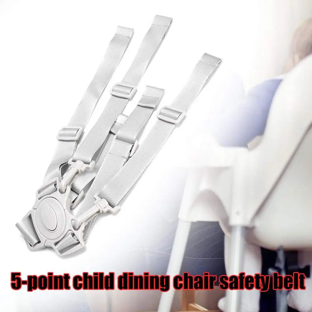 Child Dining Chair Belt Cross-shaped Design Baby 5 Point Harness High Chair Safe Belt Seat Belts For Strollers Car Seats