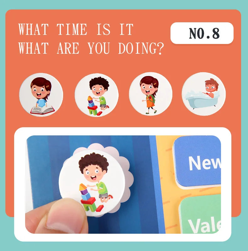 Kids Visual Schedule Daily Calendar Chart Busy Board Preschool Early Learning Toys Time Date Month Festival Weather Season Mood
