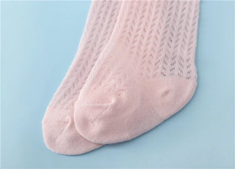 1/3Pairs Baby Girl Socks Toddler Big Bow Cotton Summer Mesh Infant Knee Socks Newborn Long Princess Socks For Girls 0-24Month