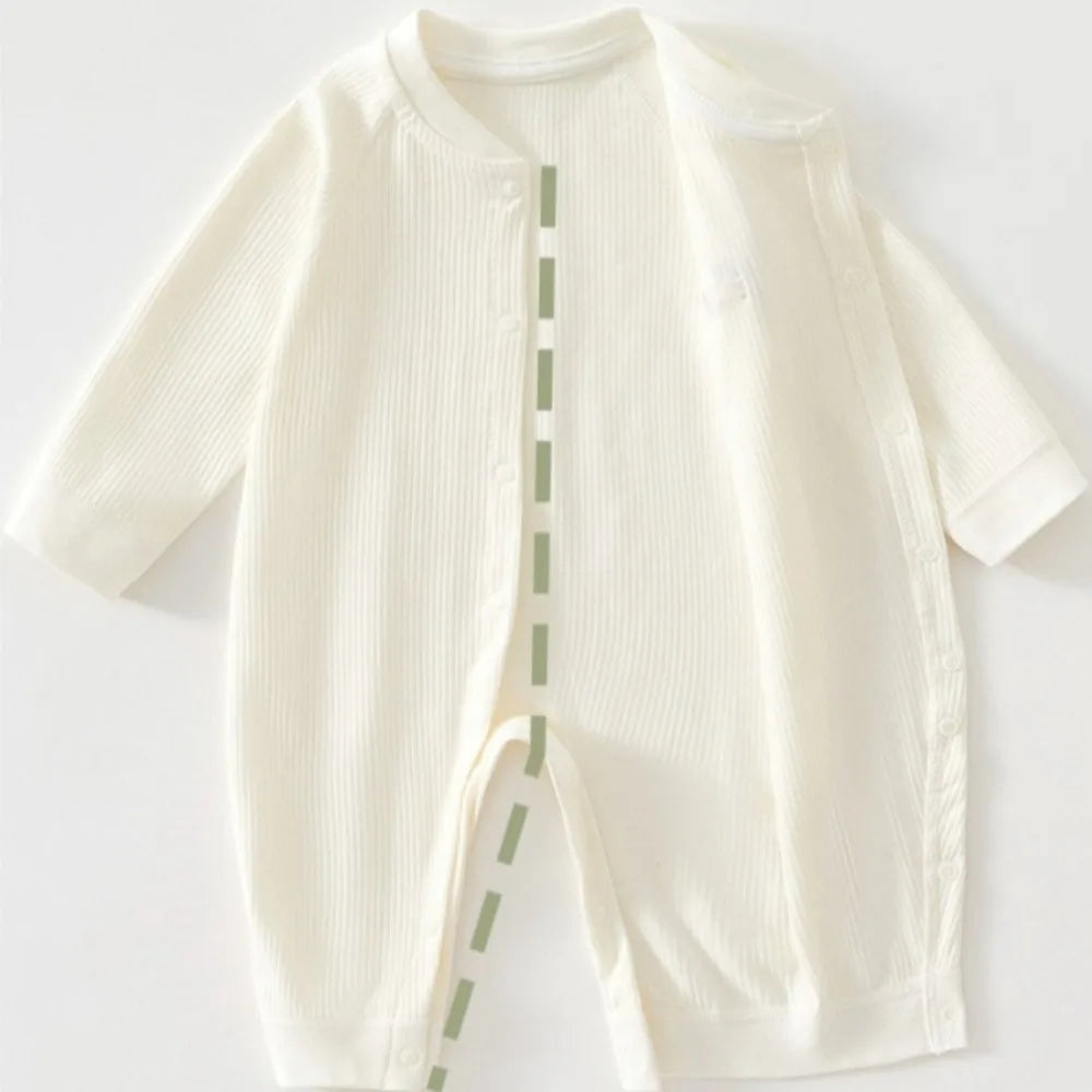 AYNIGIELL Baby Jumpsuit Spring and Autumn Sleepwear Pure Cotton Newborn Clothes 0-18 Months Newborn Boys and Girls Jumpsuit