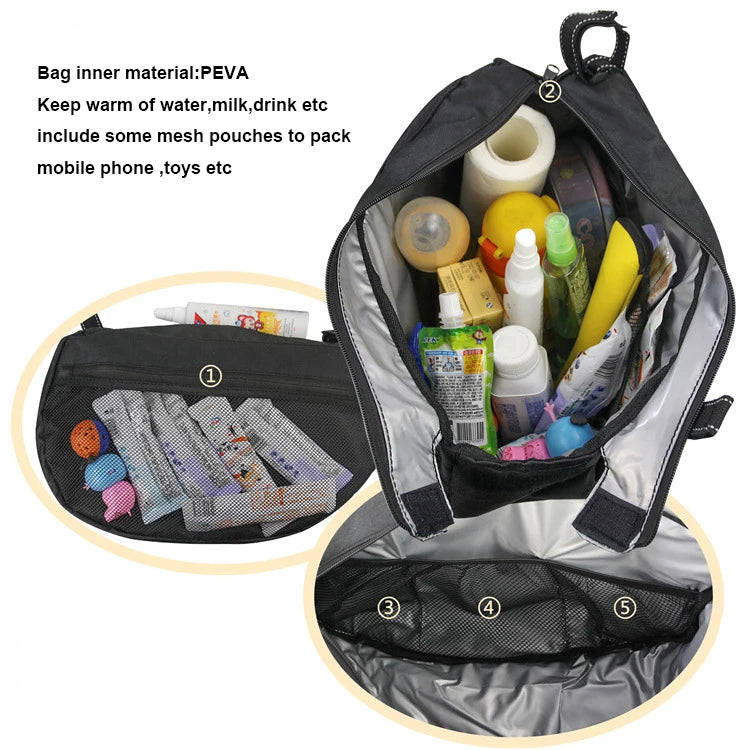 Universal bag holder pram multifunctional mommy diaper bag trolley organizer storage stroller accessories travel buggy bags