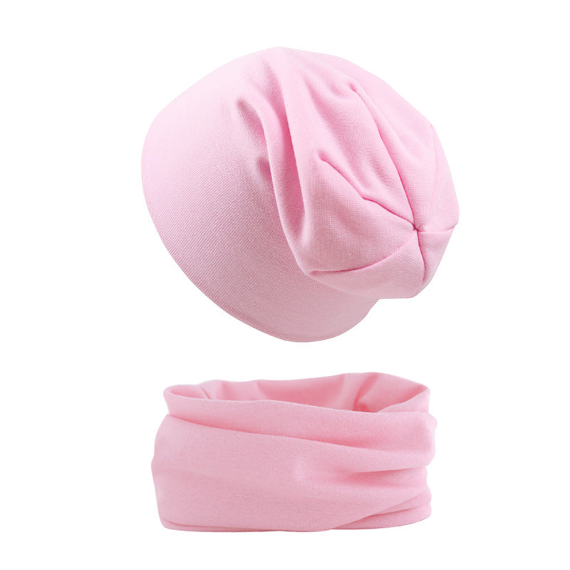 2pcs New Baby Hat Scarf Autumn Winter Soft Elastic Beanie Hats Cotton Newborn Bonnet Warm Accessories Set Boys Girls Hip Hop Cap