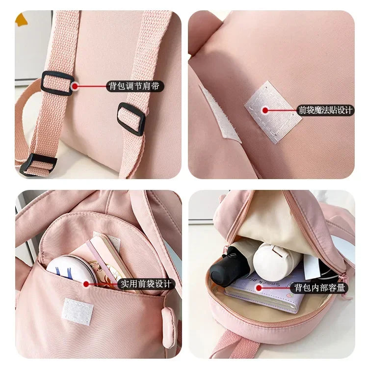 Fashion Children School Bags Bunny Portable Backpacks Kids Travel Rucksacks Cute Boys and Girls School Book Backpack Chest Bag