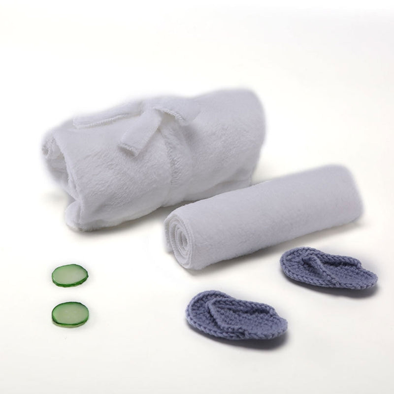 Baby Posing Costume Newborn Bathrobe Towel Set & Cucumber Slices Photo Prop
