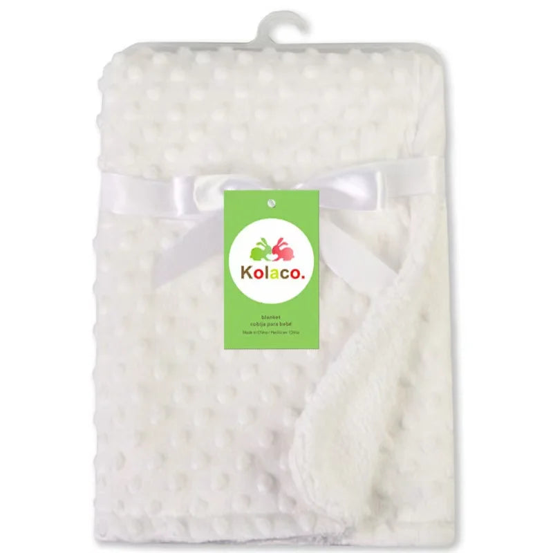 Baby Blanket & Swaddling Newborn Thermal Soft Fleece Blanket Winter Solid Bedding Set Cotton Quilt Infant Bedding Swaddle Wrap