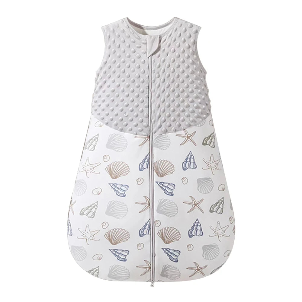 Baby Sleepsack 3-24Months Autumn Baby Sleeping Bag Blanket 1.5Tog Doudou Soft Feeling Starfish Shell Print Vest Style