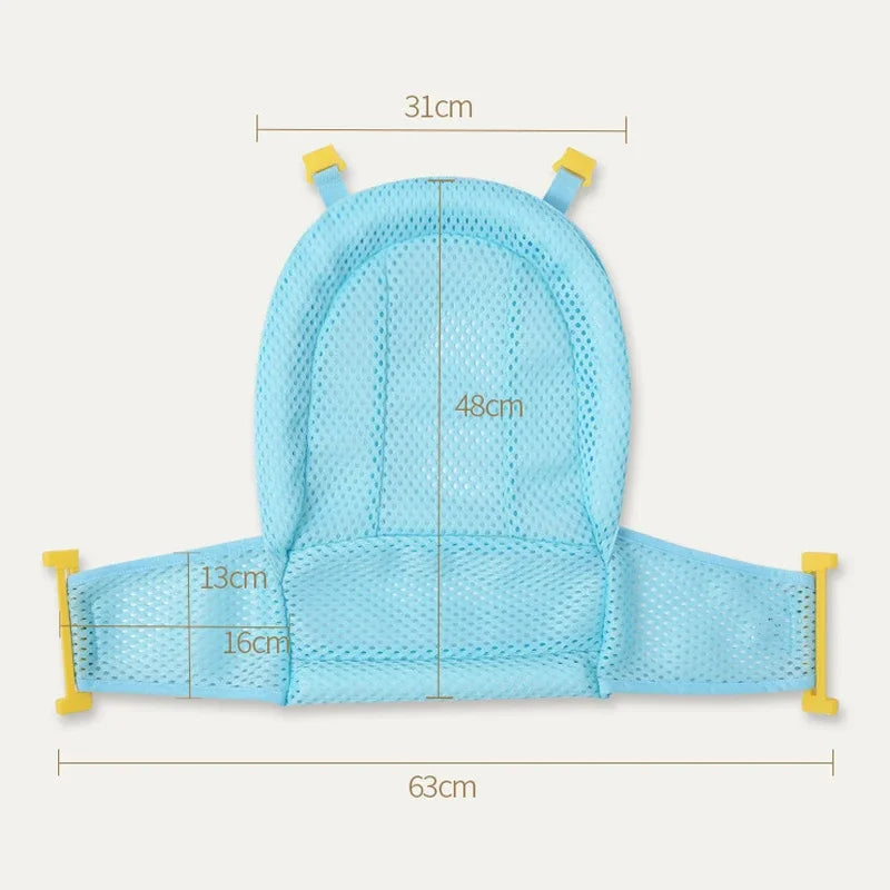 Portable Baby Bathtub Pad Ajustable Bath Tub Shower Cushion Newborn Support Seat Mat Foldable Baby Bath Seat Floating Water Pad