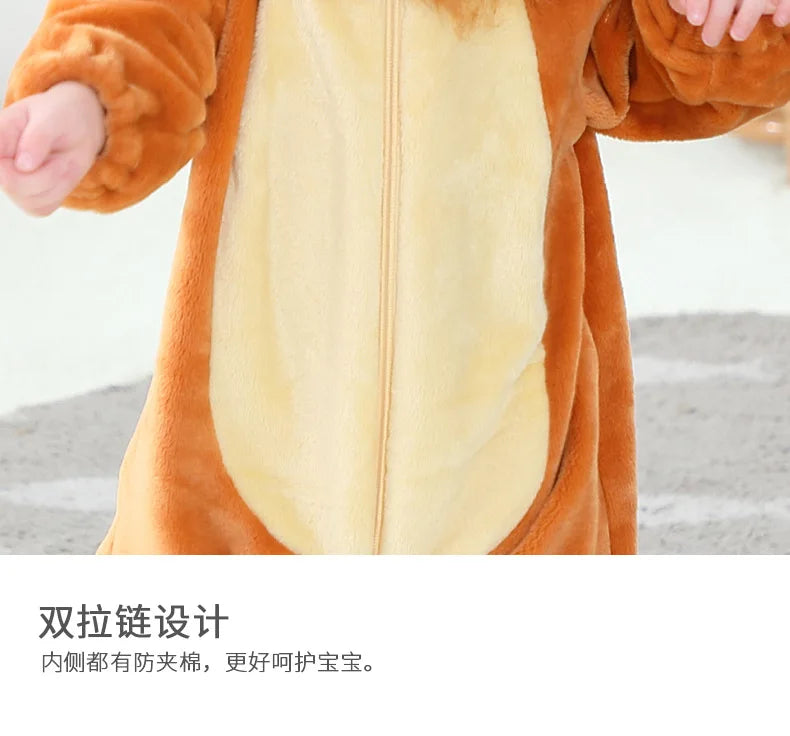 Toddler Outfit Unisex Baby Animal Costume Lion Costume for Kids Homewear Boys Jumpsuit Halloween Dress Up Romper