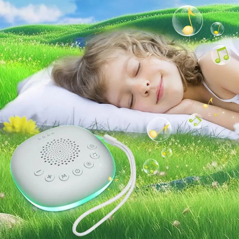 White Noise Machine Portable Sleep Calming Accessories USB Rechargeable Sleep Aid Soother For Bedroom Nursery Travel Meditation