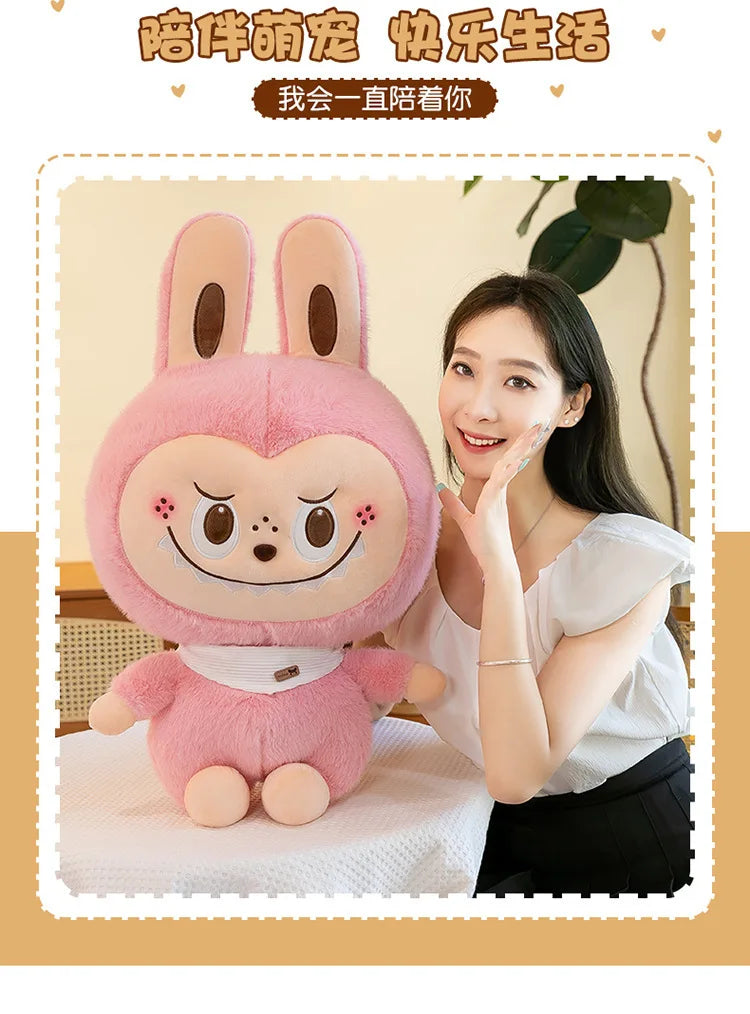 Rabbit Labubu Plush Toy Cartoon Cute Doll Cloth Doll Childrens Accompany Sleeping Soft Plush Pillow Doll Birthday Gift Kids Toys