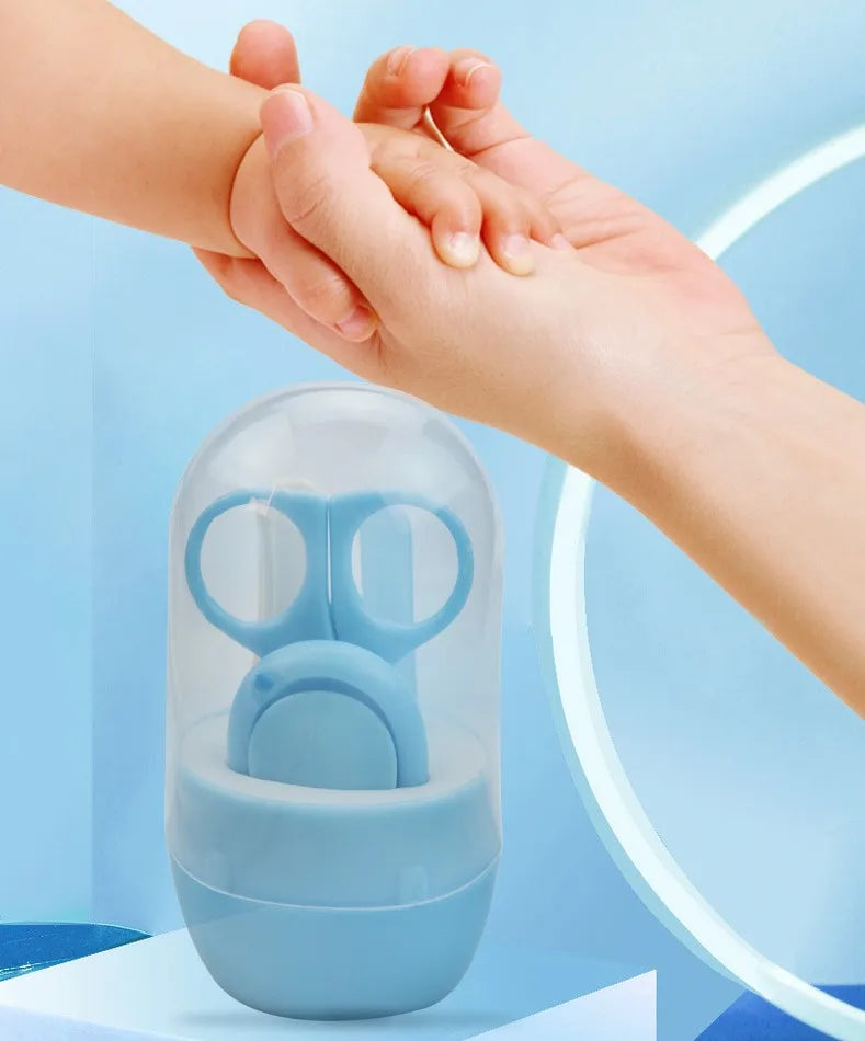 Newborn Baby Nail Scissor Baby Nail Care Tool Kid Safe Portable Nail Clipper Trimmer Tweezer with Box Children Manicure Kit