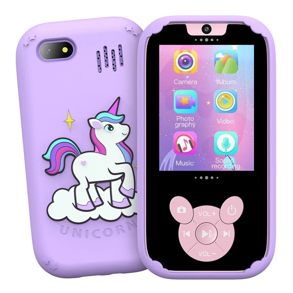 Kids Smart Phone Educational Toys Dual Camera Music Player Baby Phone With 8G Memro Game Learning for Age 3-12 Brithday Gifts