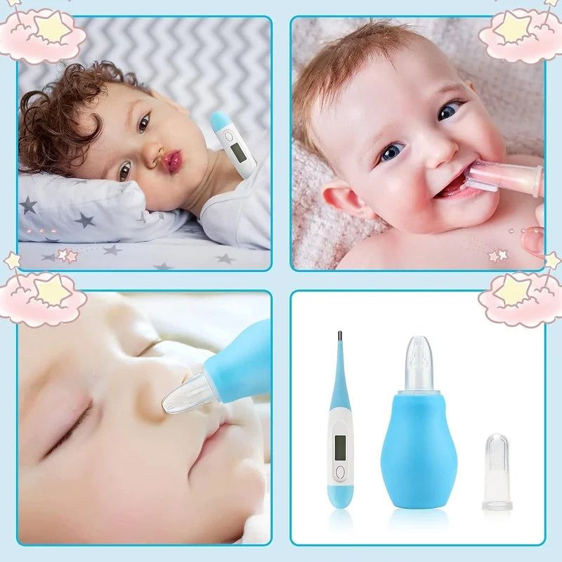 Baby Care Essentials Set Nail Clippers Newborn Nursery Care Kit HairBrush Comb Baby Healthcare Grooming Kit for Newborn Girl Boy