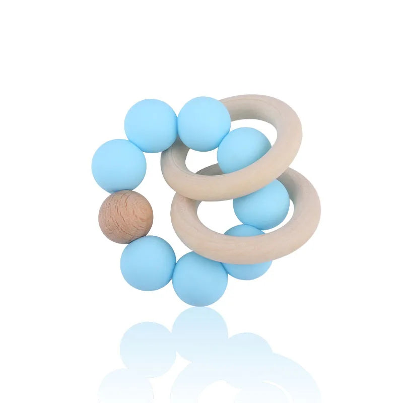 Teethers for Baby Teething Toy Silicone Bead Chew Newborn Bath Bébé Accessories Mordedores De Silicona Para Silicone toys