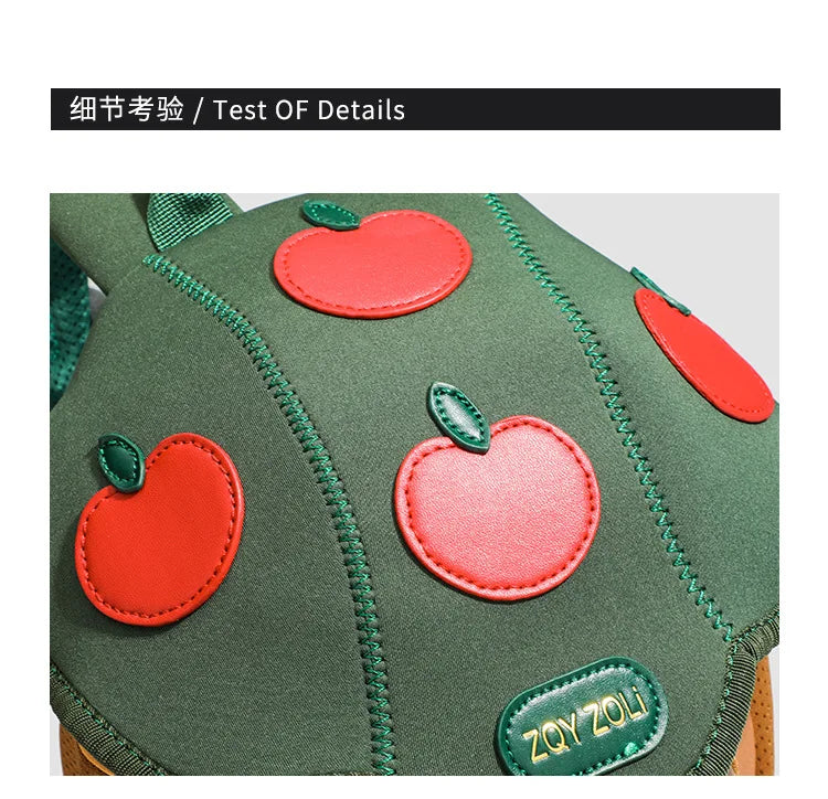 Kid Backpack Cute Mushroom Apple Kindergarten Cartoon Pink Mini Travel Bag Schoolbag Preschool Gift for Toddler Girl Boy 3-6
