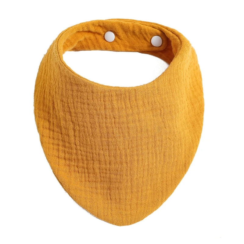 Baby Infant Cotton Bib Solid Color Scarf Feeding Saliva Towel Bandana Burp Cloth Boy Girl Babies Accessories Newborn