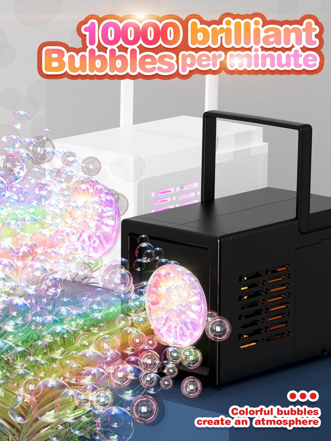10 Hole Stage Outdoor Bubble Blowing Toy Kindergarten Handheld Small Double Hole Bubble Machine without Battery and Bubble Water