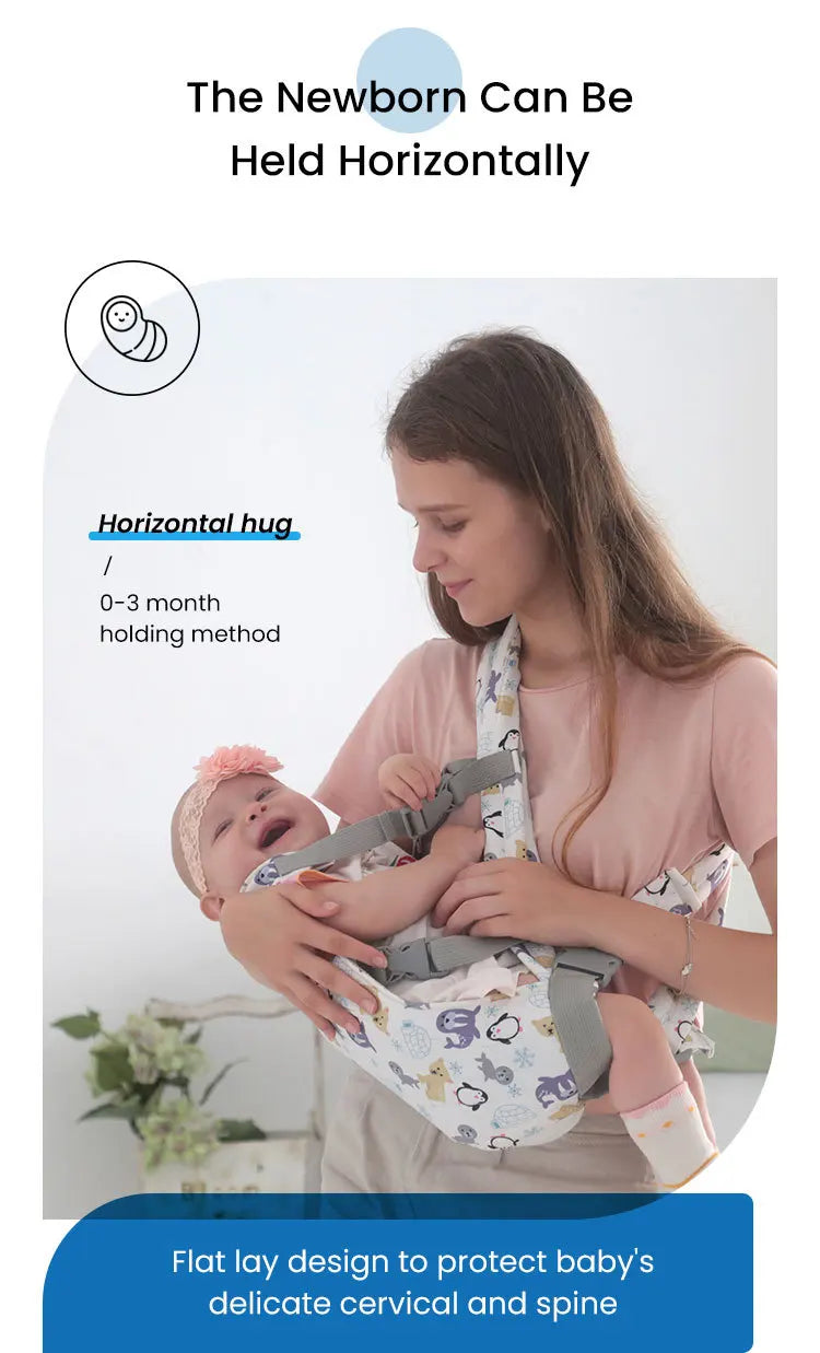 PANGDUBE Ergonomic Baby Carrier Kangaroo Baby Sling Newborn Wrap for Outdoor Use Comfortable Infant Carrier for Babies & Toddler