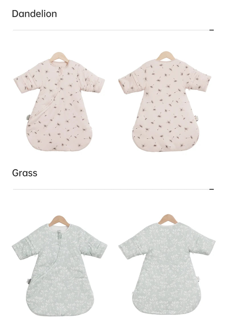 Sleeping Bag For Babies 0-24Months Thicker Winter Sleep Sack Removable Sleeves Kids Anti-Kick Prevent Cold Baby Blanket 3.5Tog