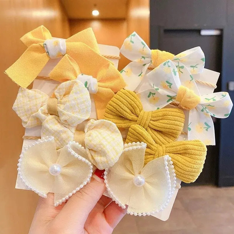 10pcs Hair Accessories Girls Scrunchies Aesthetic Lacos De Cabelo Infantil Bands Kids Bandeaux Elastiquec Headbands Bandes Cute