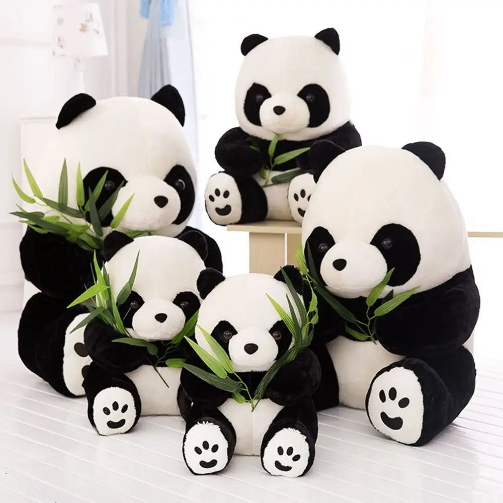 1PC Birthday Kneeling Sitting Kids Baby Soft Cloth Toy Cute Cartoon Pillow Plush Panda Stuffed Animals Present Doll