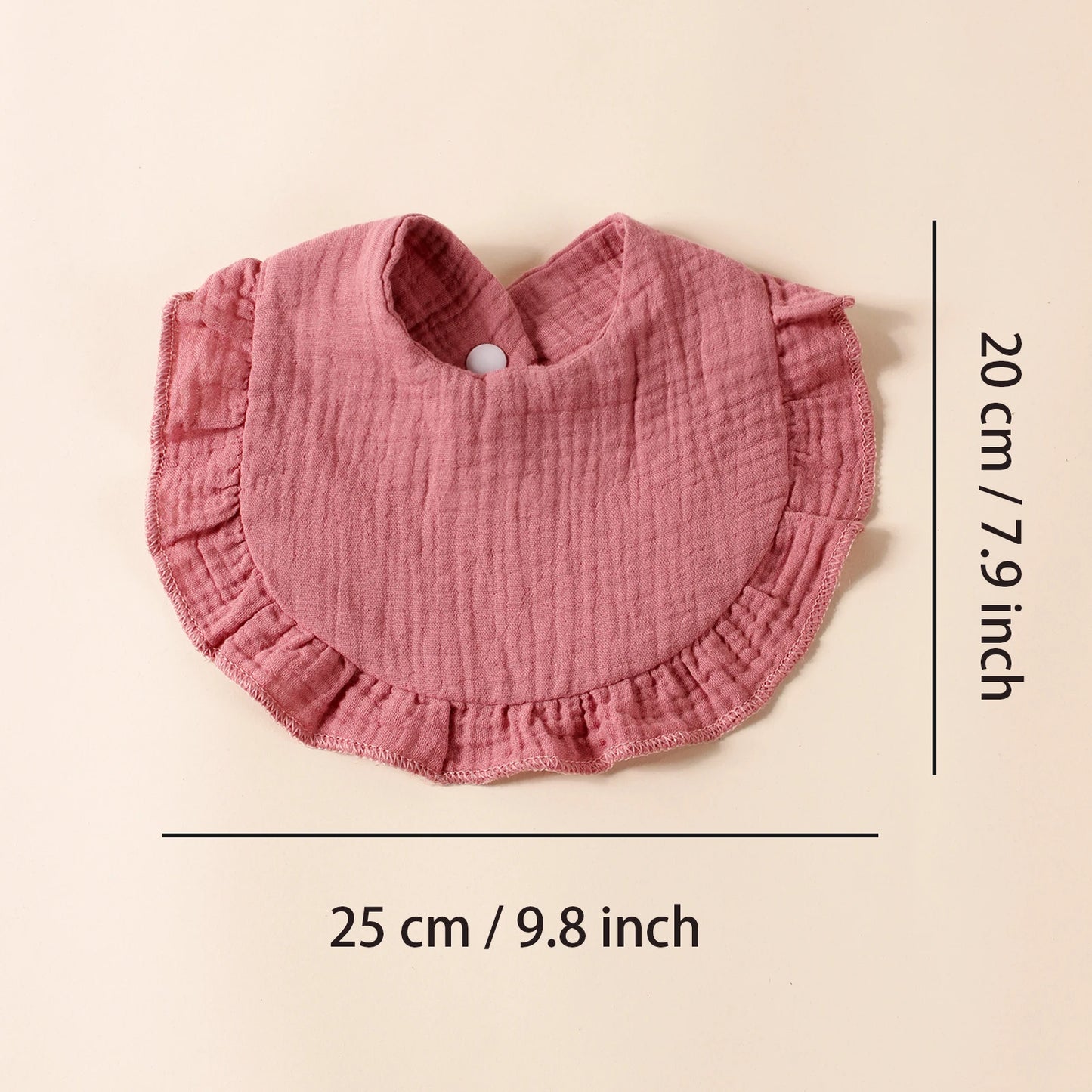 8pcs Newborn Cotton Ruffle Bibs Kids Feed Drool Bibs Toddler Cute Salive Towel Hot Sale Baby Burp Cloth