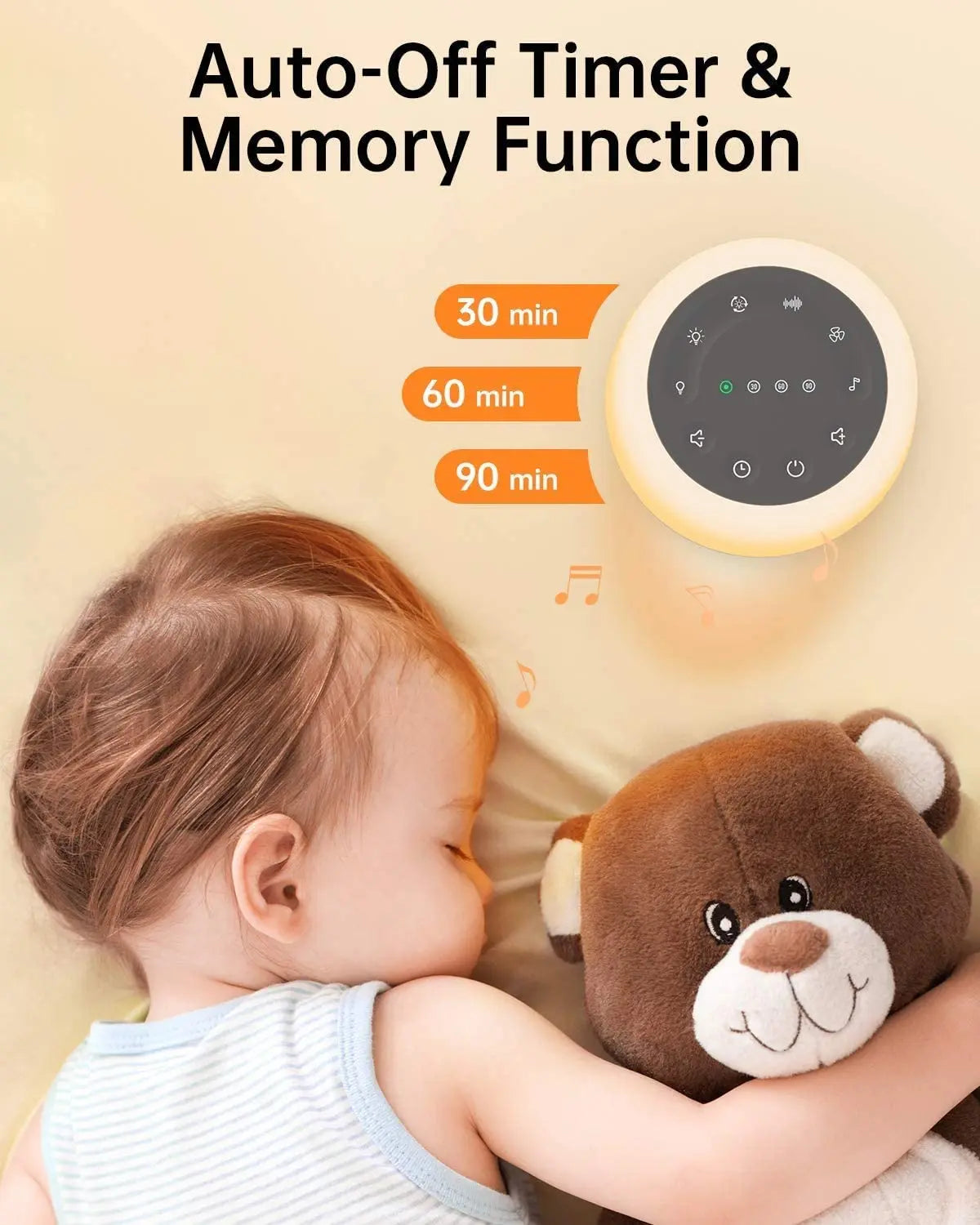 Hot Sale Physical Therapy Equipments Portable Sleep Fan Sound Machine White Noise Machine with RGB Night Light For Baby