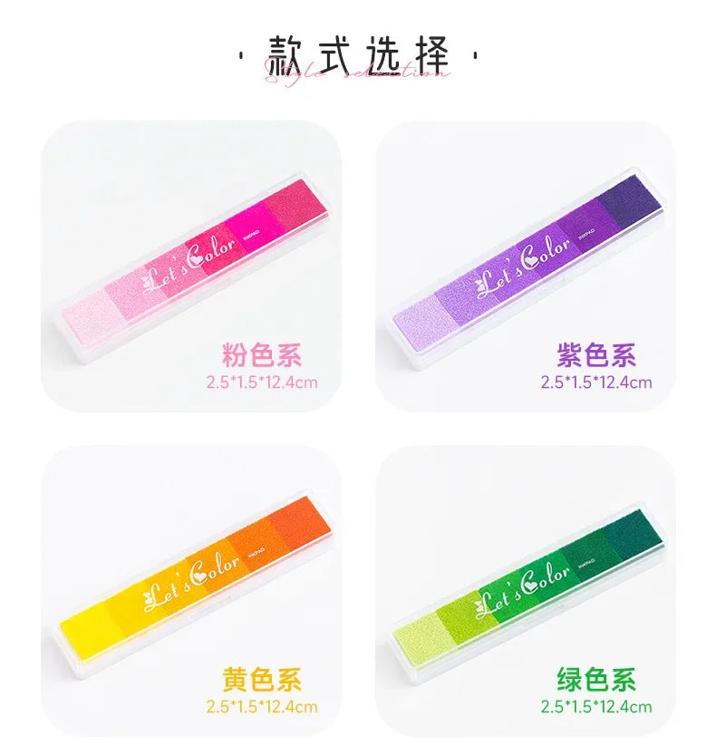 Journamm Finger Painting Kit Drawing Stencils Colorful Inkpad DIY Scrapbooking Creative Stationery Paint Tool School Supplies