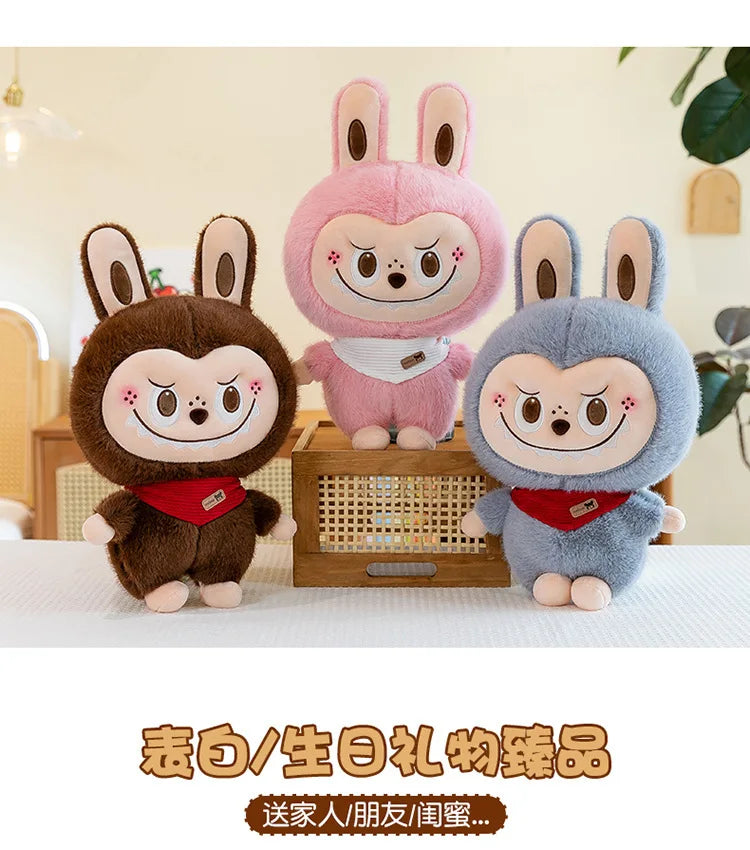 Rabbit Labubu Plush Toy Cartoon Cute Doll Cloth Doll Childrens Accompany Sleeping Soft Plush Pillow Doll Birthday Gift Kids Toys