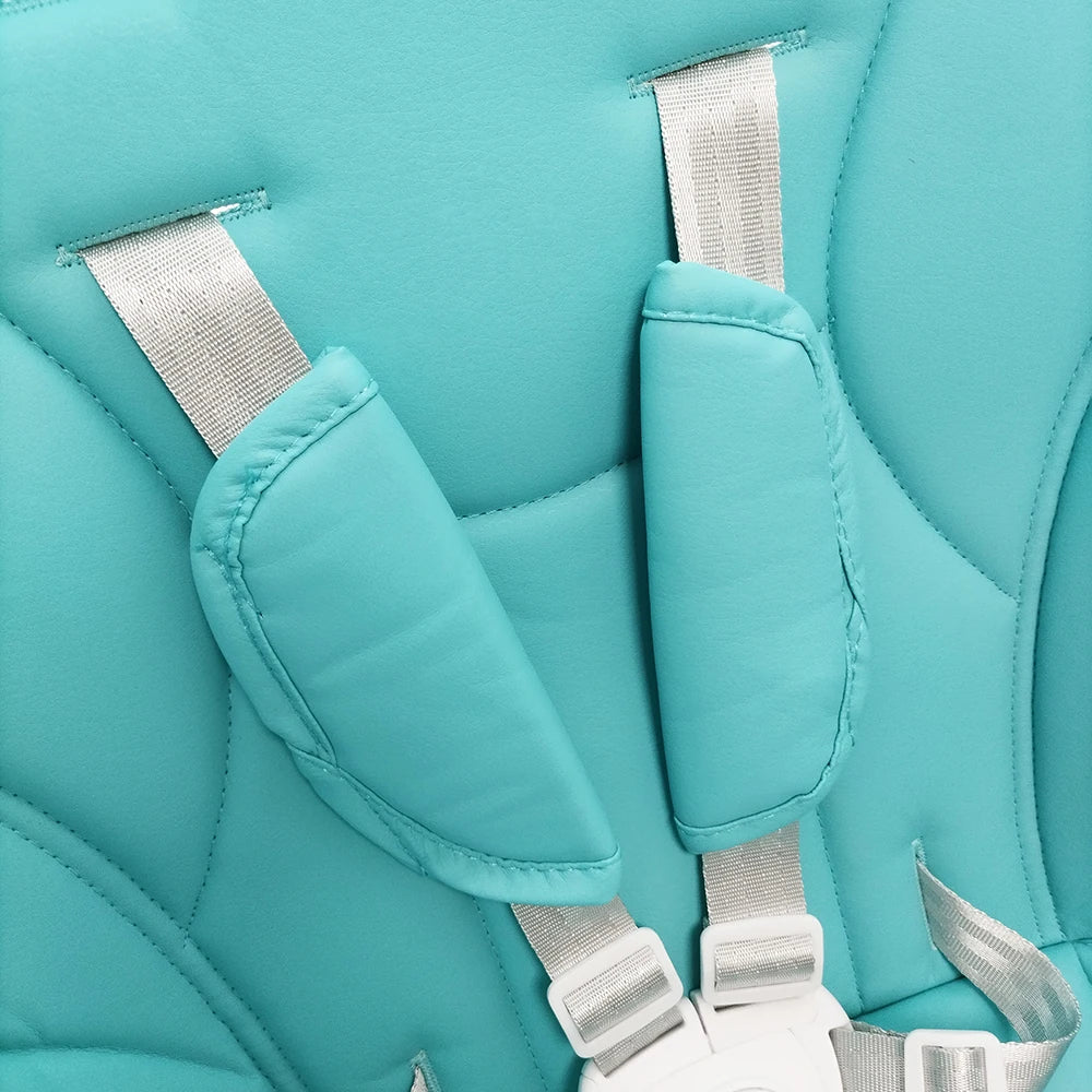 Seat Cushion For Peg perego Siesta Prima Pappa Zero3 High Chair PU Leather With Safety Belt Shoulder Crotch PAD DIY Replace Part