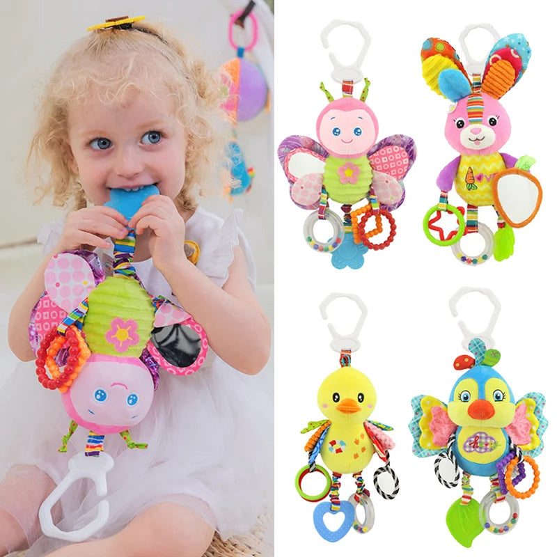 Baby Rattle Musical Caterpillar Worm Soft Infant Plush Toys Educational Interactive Sensory Toy for Babies Newborn Toddler Gift