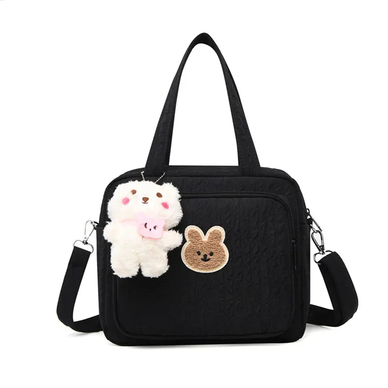 Baby Diaper Bags Maternity Mommy Bag Portable Multi-function Large Capacity Quilted Mom Travel Tote Bottle Storage with Pendant