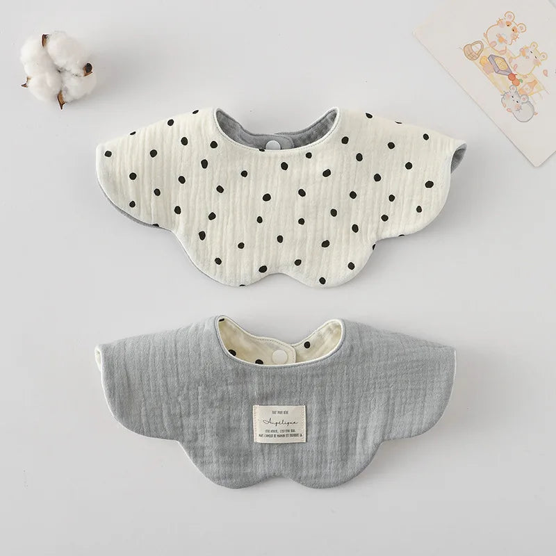 New Cute Cotton Baby Feeding Drool Bib Infants Two-sided Usable Saliva Towel Soft Burp Cloth For Newborn Toddler Kids Bibs