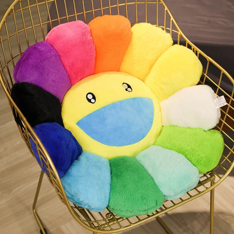 40/60cm Sunflower Plush Pillow Soft Plush Flower Pillow Plant Mat Sofa Bed Sleep Back Pillow Kawaii Room Decor Gifts