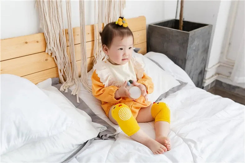 0-3 Years Cotton Baby Knee Pad Girls Boys Anti-slip Knee Pads Newborn Protector Crawling Elbow Cushion Kid Leging Kneecaps
