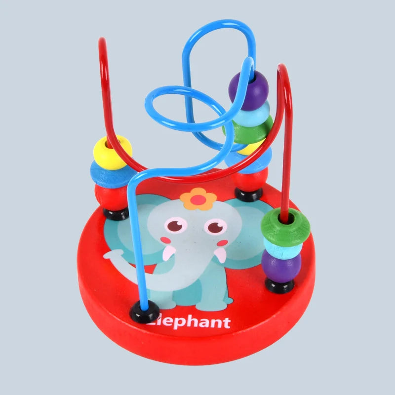 Colorful Wooden Roller Coaster Educational Circle Toy For Preschool Learning Bead Maze Toy Perfect Gift For Young Children