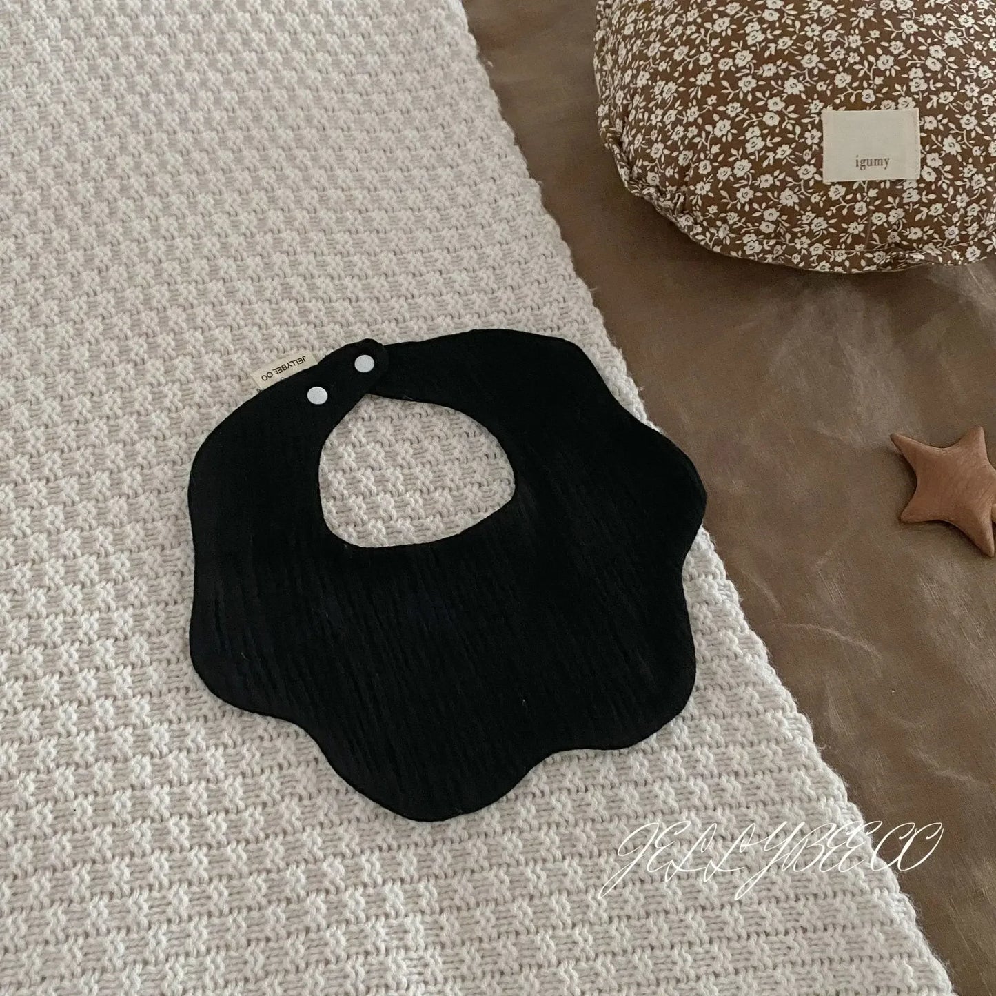 Boys and Girls Pure Cotton Candy Muslim Comfortable Saliva bib Baby Solid Lace Saliva Towel Saliva Towel Baby Supplies