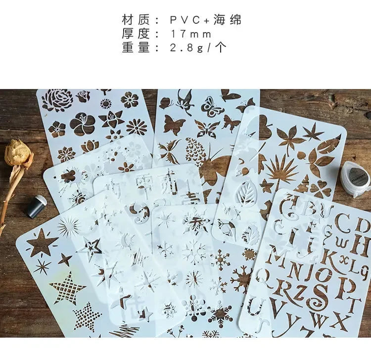 Journamm Finger Painting Kit Drawing Stencils Colorful Inkpad DIY Scrapbooking Creative Stationery Paint Tool School Supplies