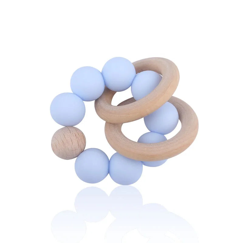 Teethers for Baby Teething Toy Silicone Bead Chew Newborn Bath Bébé Accessories Mordedores De Silicona Para Silicone toys