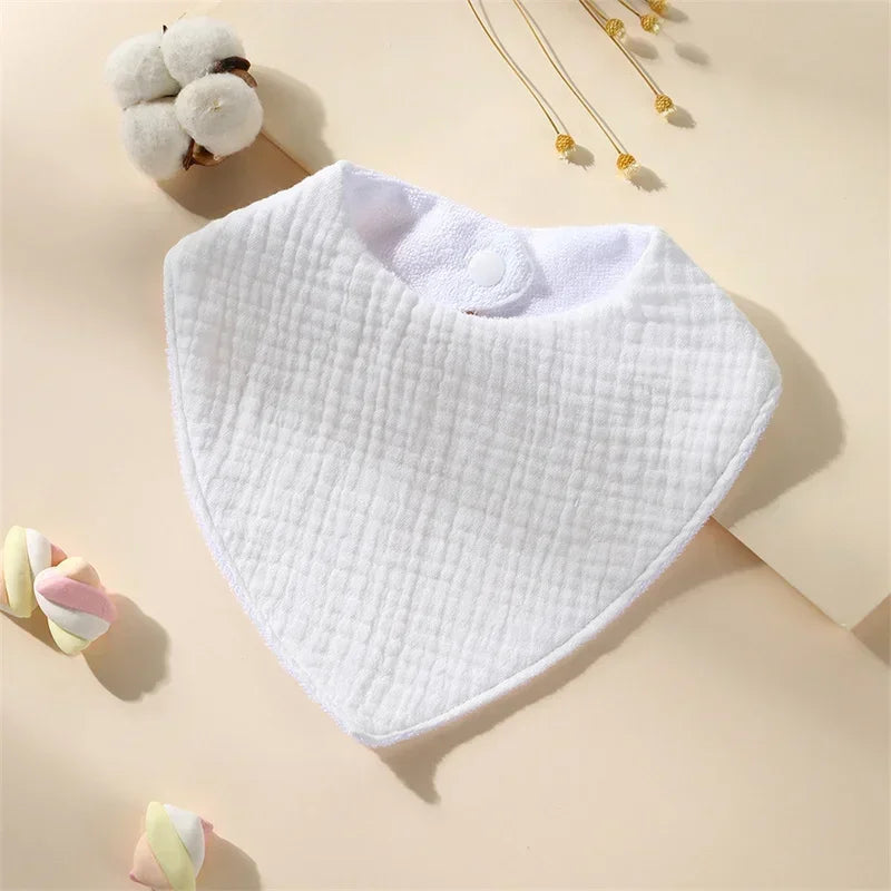 New Baby Cartoon Animal Triangle Bib Pure Cotton Waterproof Boy Girl Kid Printed Saliva Towel Newborn Infant Anti Spitting Cloth