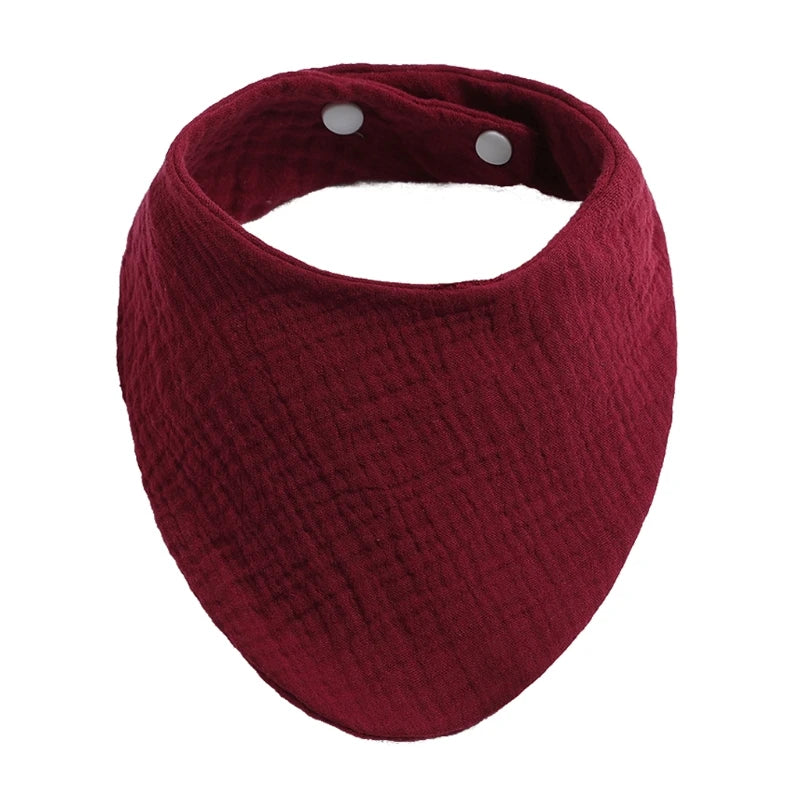 Baby Infant Cotton Bib Solid Color Scarf Feeding Saliva Towel Bandana Burp Cloth Boy Girl Babies Accessories Newborn