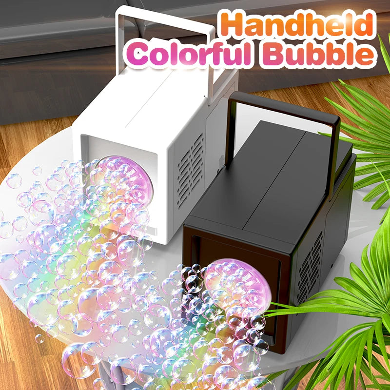 10 Hole Stage Outdoor Bubble Blowing Toy Kindergarten Handheld Small Double Hole Bubble Machine without Battery and Bubble Water