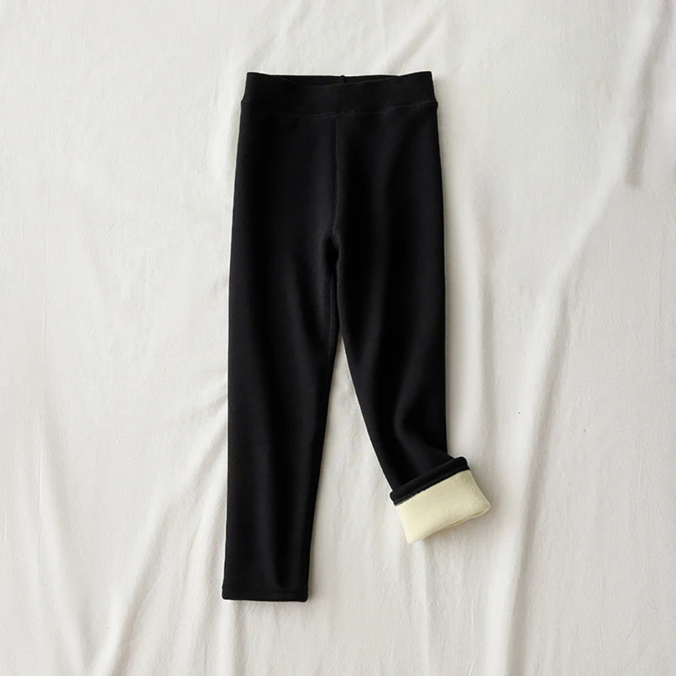 Thickened and Warm Girls Winter Fleece Long Pants Children Comfort Soft Leggings Kids Fashion Outerwear Bottoms School Clothes