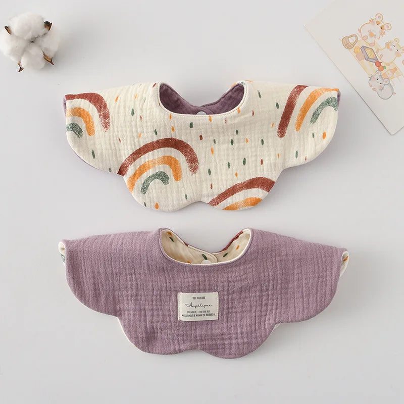 New Cute Cotton Baby Feeding Drool Bib Infants Two-sided Usable Saliva Towel Soft Burp Cloth For Newborn Toddler Kids Bibs