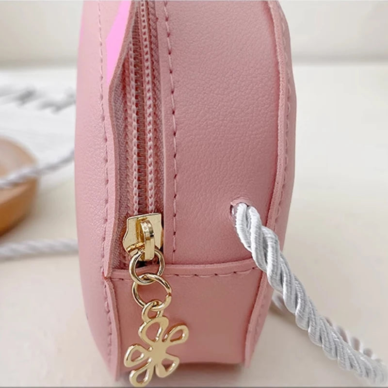 New Outdoor Kids Shoulder Bag PU Leather Cartoon Girls Princess Handbag Cute Cat Travel Baby Mini Coin Purse Messenger Bags