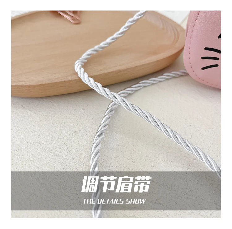 New Outdoor Kids Shoulder Bag PU Leather Cartoon Girls Princess Handbag Cute Cat Travel Baby Mini Coin Purse Messenger Bags