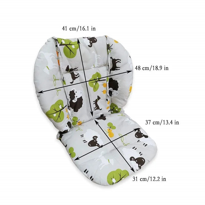 Baby Kids Highchair Cushion Pad Mat Booster Seats Cushion Pad Mat Feeding Chair Cushion Pad Stroller Cushion Mat Cotton Fabric