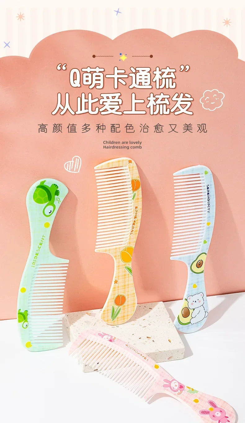 Baby Portable Untangling Hair Brush Health Care Tools Combs Kids Cute Rabbit Bear Children Hairbrush Comb for Girls Accessories